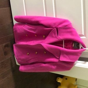 Long-sleeved wool/nylon coat